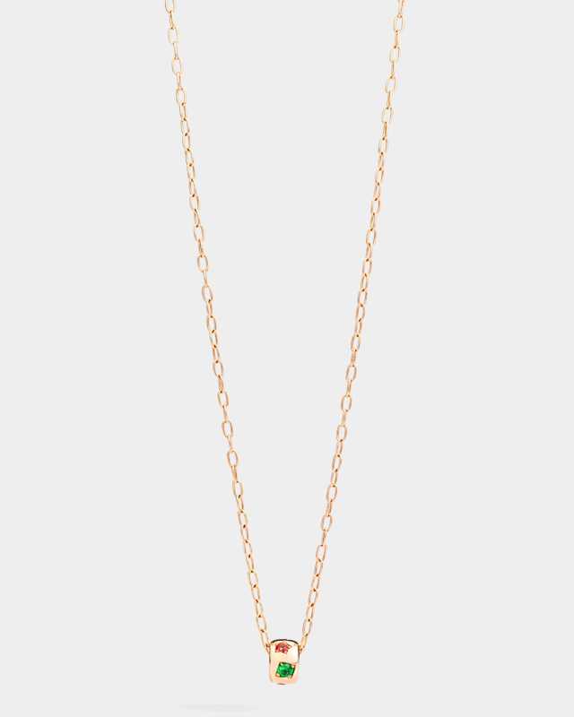 18K Rose Gold Iconica Fancy-Set Multi Gemstone Pendant Necklace